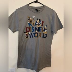 NWOT Walt Disney World Unisex Adult Sm Gray Tee Shirt w/Classic Characters